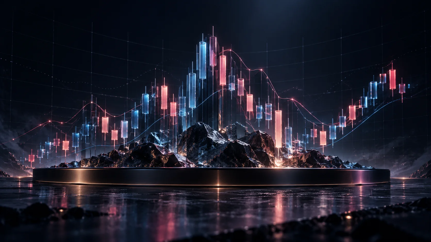 An illustration of digital markets and trading charts